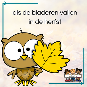 als de bladeren vallen in de herfst