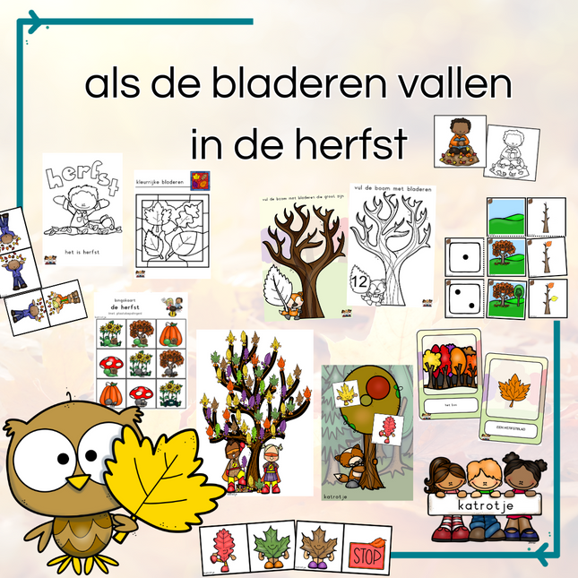 als de bladeren vallen in de herfst