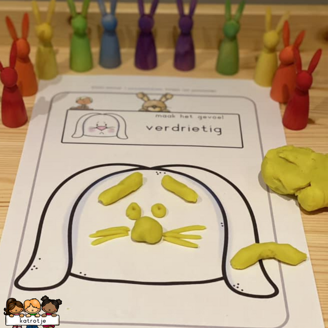 spelen met konijnen (voor peuterhanden)