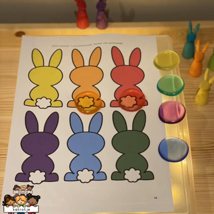 spelen met konijnen (voor peuterhanden)