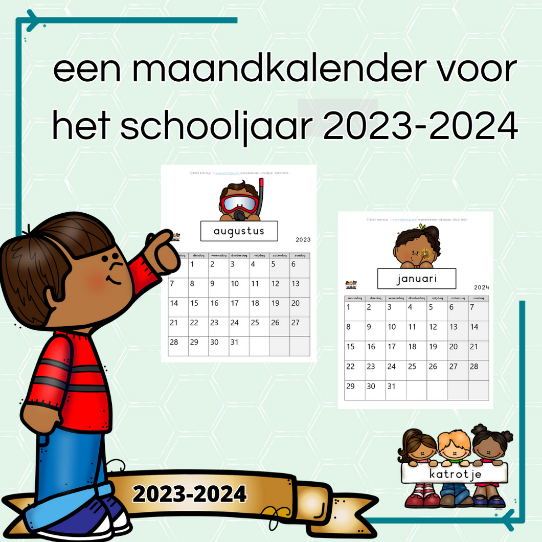 maandkalender schooljaar 2023-2024
