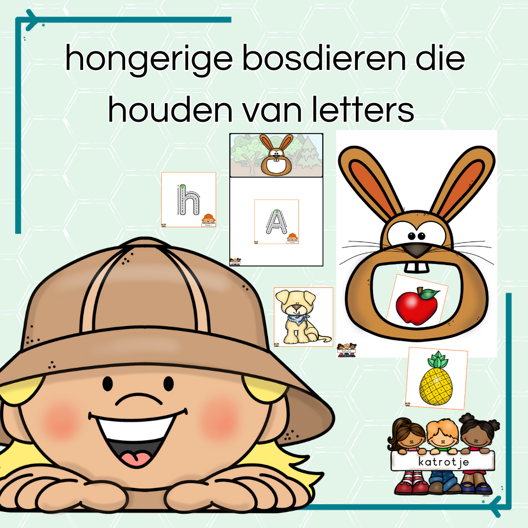 hongerige bosdieren die houden van letters – katrotje