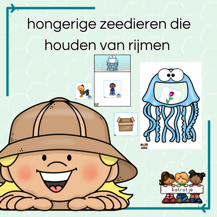 hongerige zeedieren die houden van rijmen