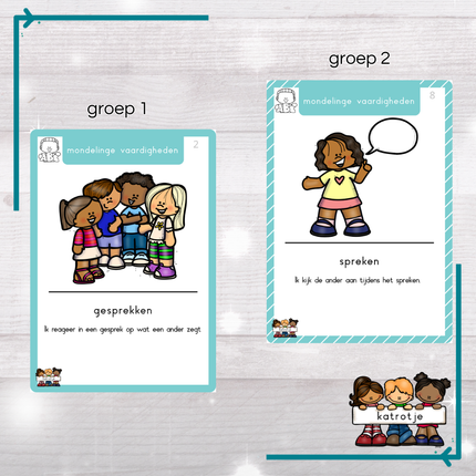 doelenkaarten voor groep 1 en 2