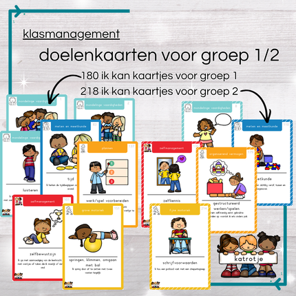 doelenkaarten voor groep 1 en 2