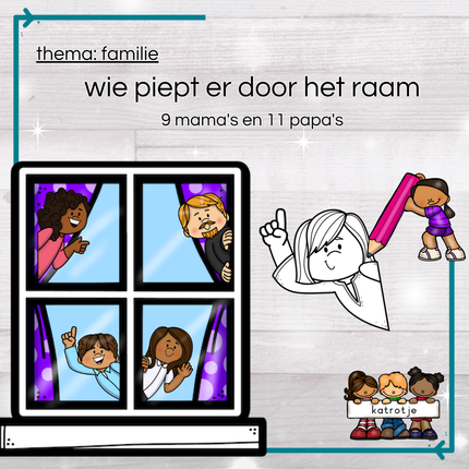 wie piept er door het raam (mama’s en papa’s)