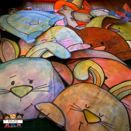 piepende konijntjes (creatieve konijnen voor aan het raam)