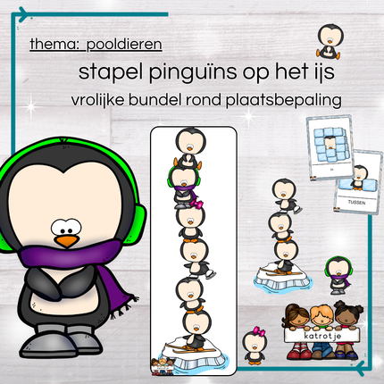 stapel pinguin op het ijs