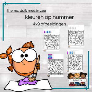 Duik mee in zee (kleuren op nummer)