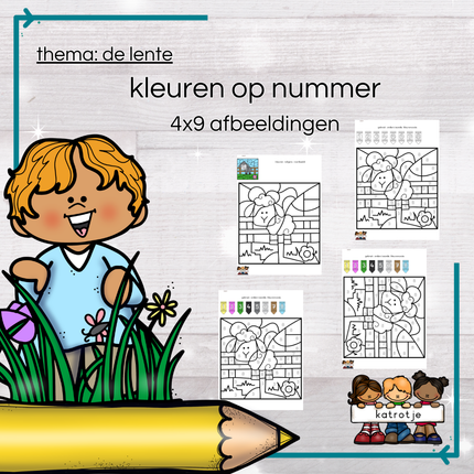 Kleuren op nummer: de lente