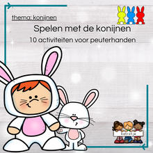 spelen met konijnen (voor peuterhanden)