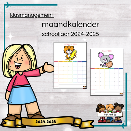 maandkalender schooljaar 2024-2025