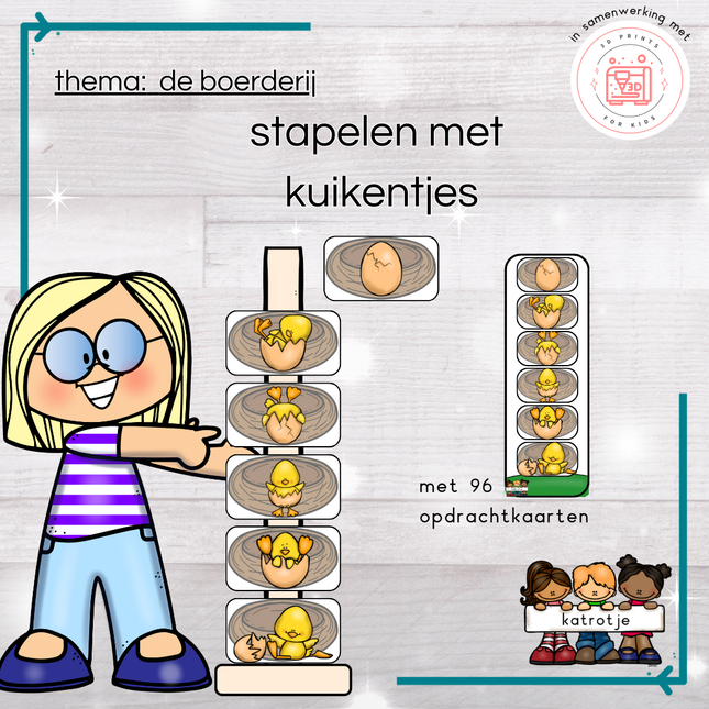 stapelen met kuikentjes