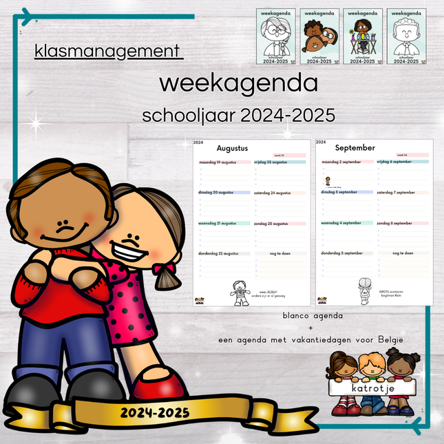 weekagenda schooljaar 2024-2025