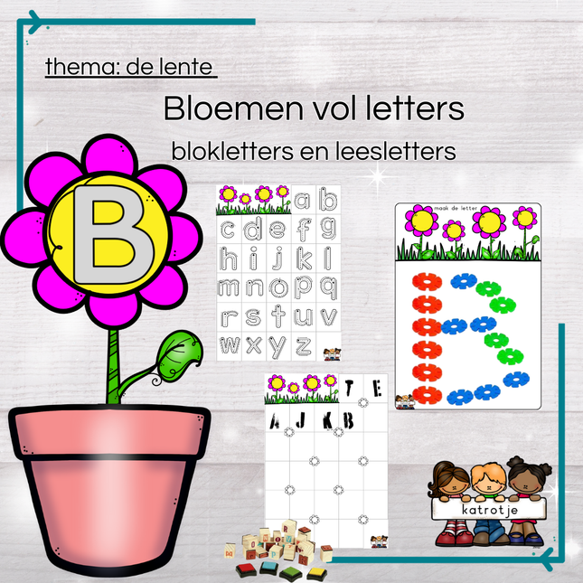 bloemen vol letters