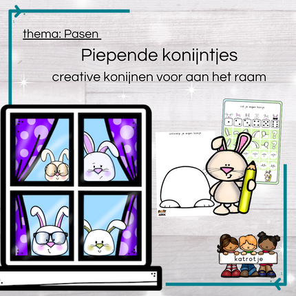 piepende konijntjes (creatieve konijnen voor aan het raam)