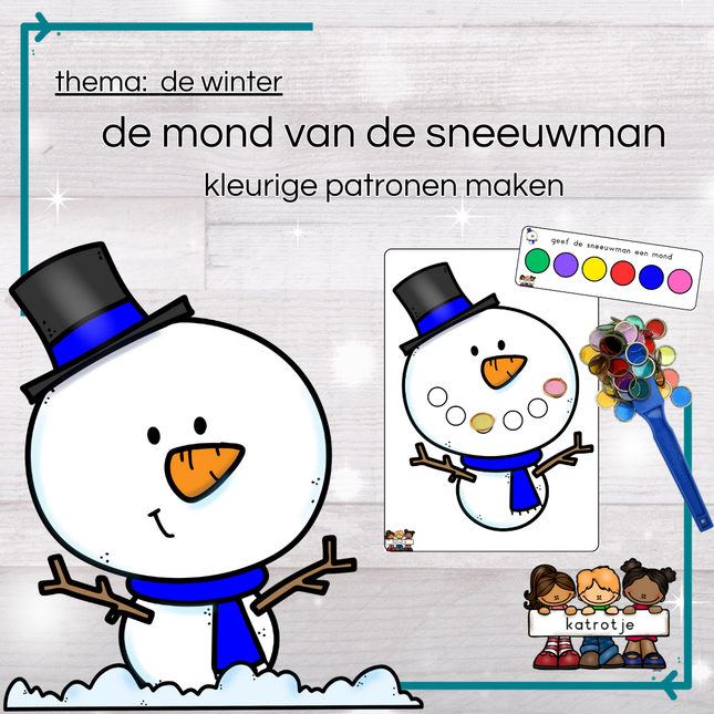 De mond van de sneeuwman