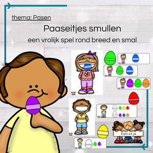 Paaseitjes smullen (een vrolijk spel rond breed en smal)