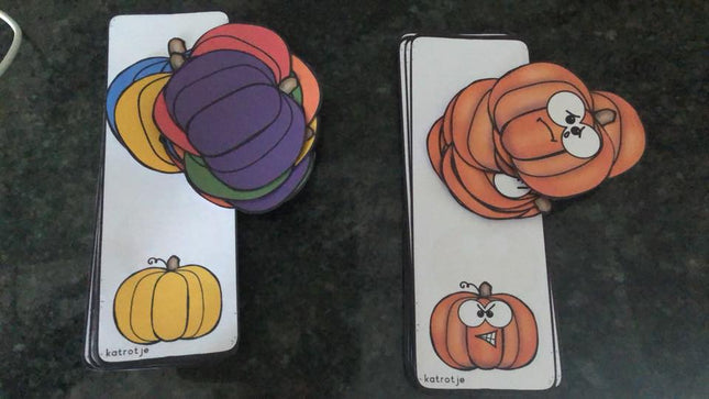 stapelen met pompoenen