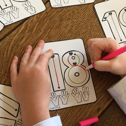 Wiskunde  schrijfkaarten cijfers