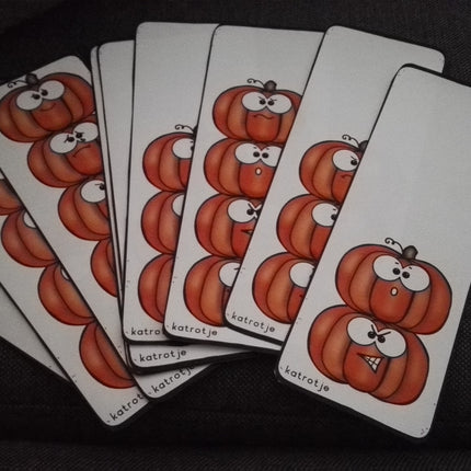 stapelen met pompoenen