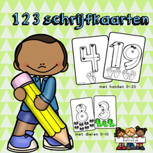 1 2 3 schrijfkaarten