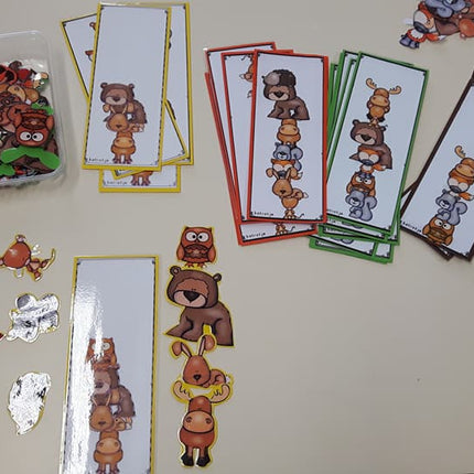 stapel-dieren in het bos