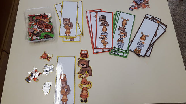 stapel-dieren in het bos