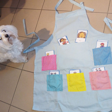 vrolijke vertelkaarten voor een vertelschort