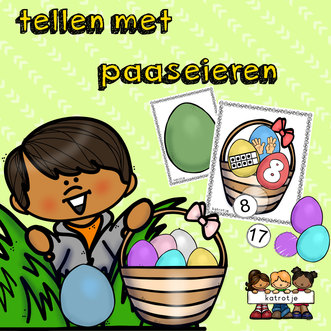 tellen met paaseieren