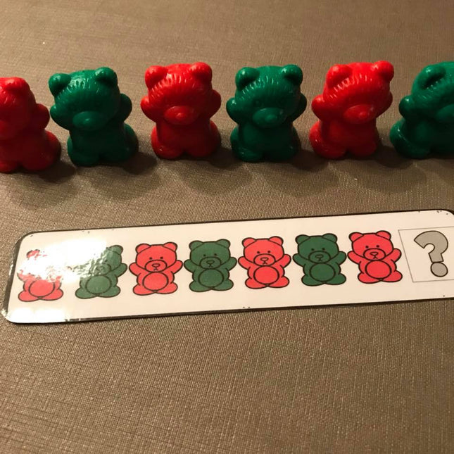 spelen met de sorteer beertjes