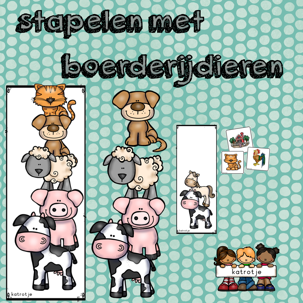 stapelen met boerderijdieren