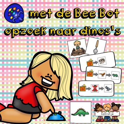 met de bee bot opzoek naar dino's