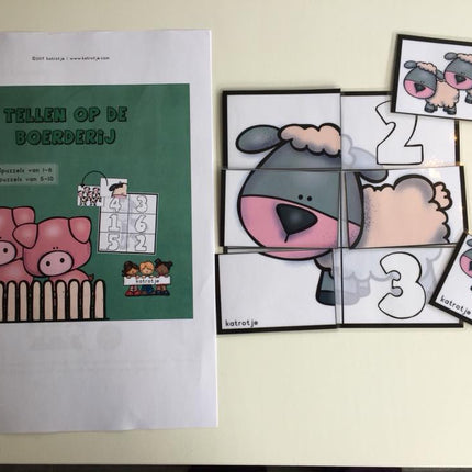 tellen op de boerderij