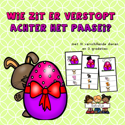 wie zit er verstopt achter het paasei?