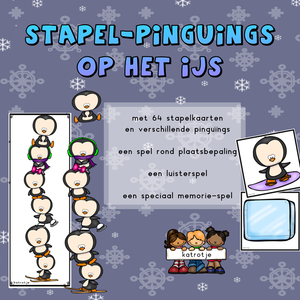 stapel pinguin op het ijs