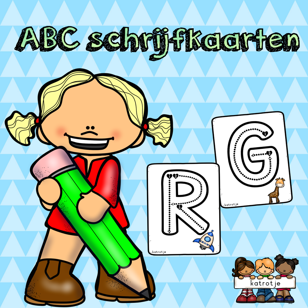 ABC schrijfkaarten