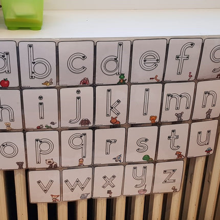 abc schrijfkaarten (leesletters)