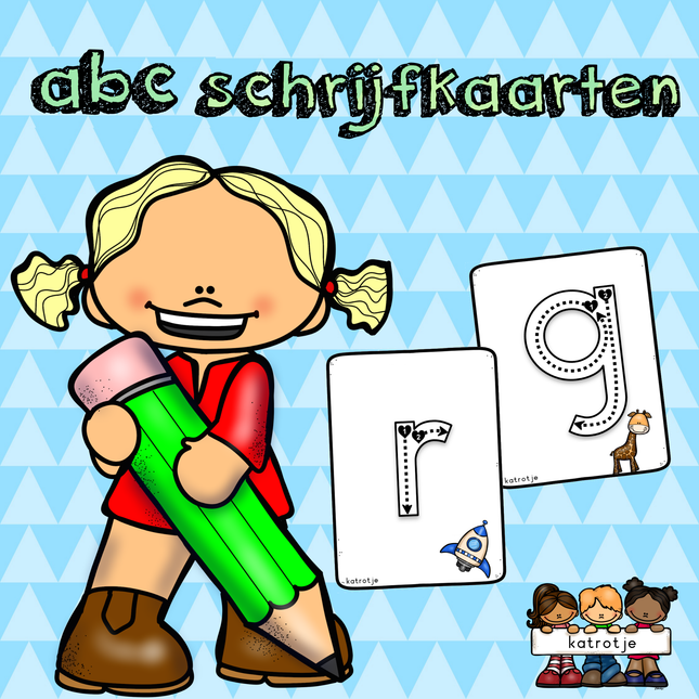 abc schrijfkaarten (leesletters)