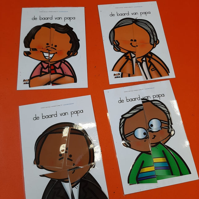 de baard van papa met pompons