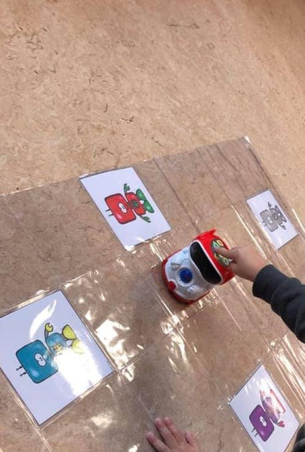 met de robotmuis bij de robot