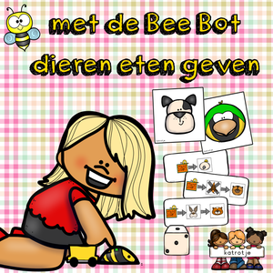 met de bee bot dieren eten geven