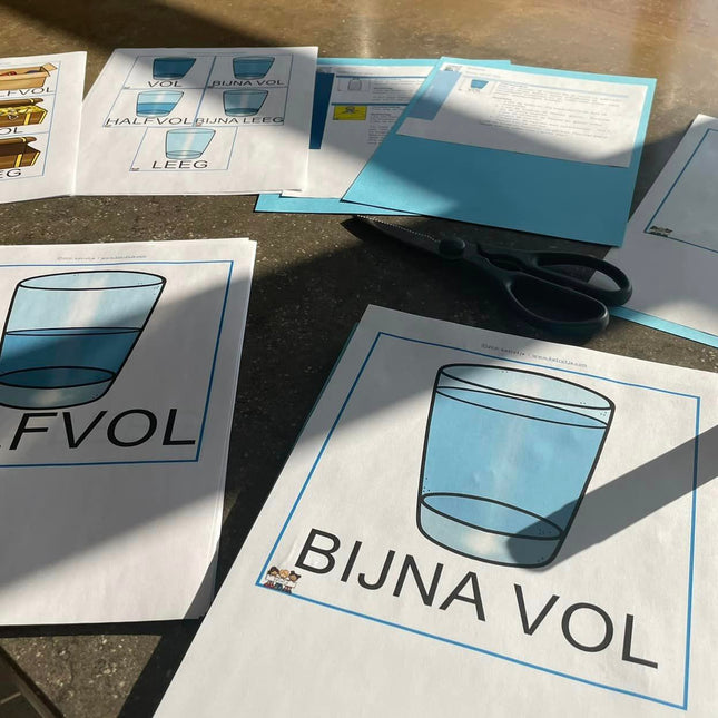 begrippenkaartjes vol - halfvol - leeg