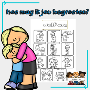 Hoe mag ik jou begroeten als kleurplaat
