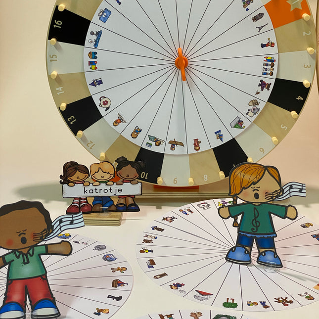 kinderliedjes met 4 extra draaischijven (100 verschillende liedjes)