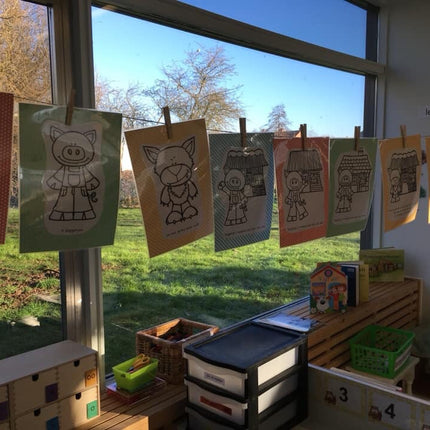 mini thema: de wolf en de 3 biggetjes