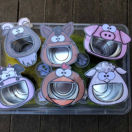 hongerige boerderijdieren