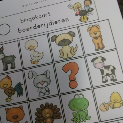 mini thema dieren op de boerderij