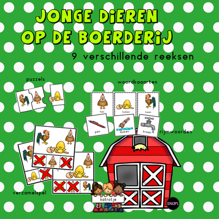 jonge dieren op de boerderij