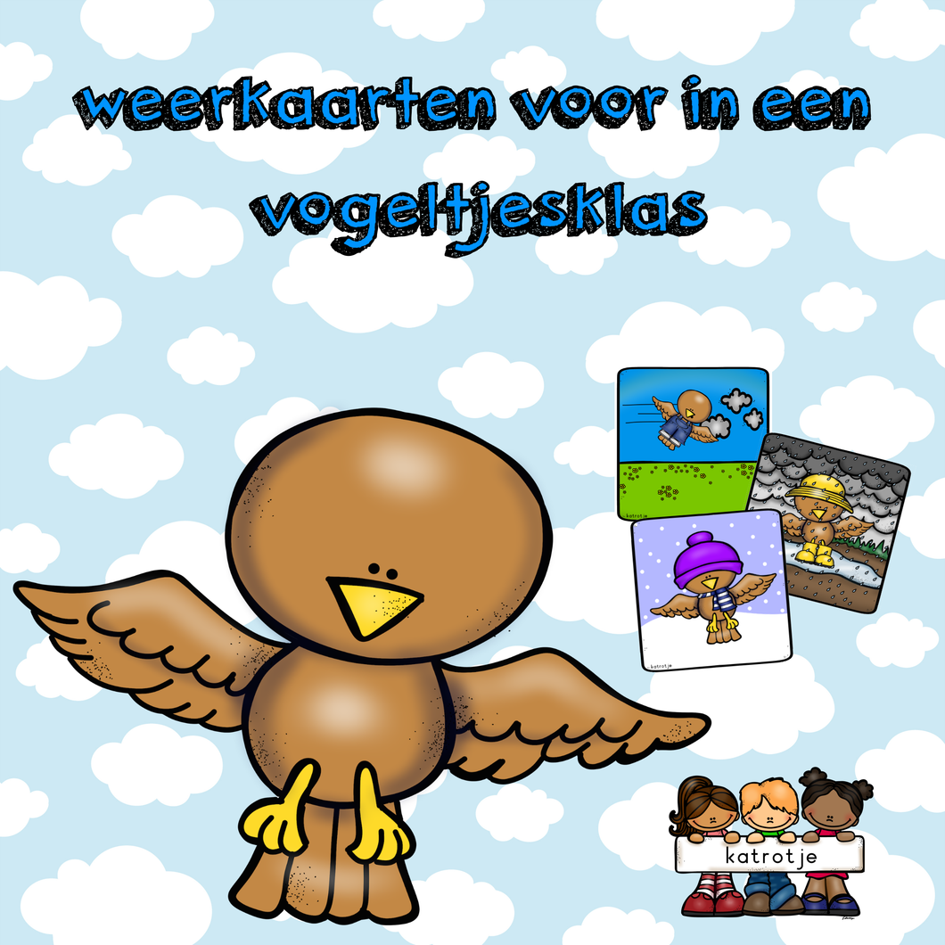 weerkaarten voor in een vogeltjesklas